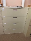 Four Drawer Lateral File Cabinet with Contents