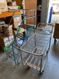 4' Rolling Warehouse Ladder and Utility Cart