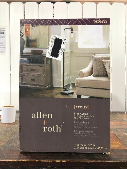 Allen + Roth Tapsley Floor Lamp Oil-Rubbed Bronze Finish / Clear Glass Shd
