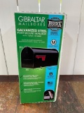 Gibraltar Mailbox - Galvanized Steel Post Mount - Black