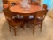 Antique Oak Table w/ Six Matching Chairs