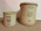 Lot of 2 Western Stoneware Crocks, No. 3 and No. 12