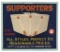 Jelco Supporters, mfgd by J. Ellwood Lee Co.-Conshohocken, PA, celluloid over cardboard 12in x 14in