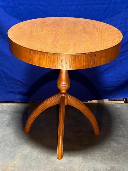 Mid-Century Modern Drum Table w/ Drawer