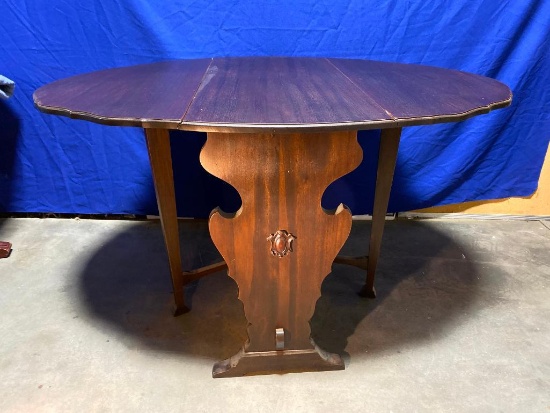Antique Gate Let Drop Leaf Table, 54in x 30in x 38in