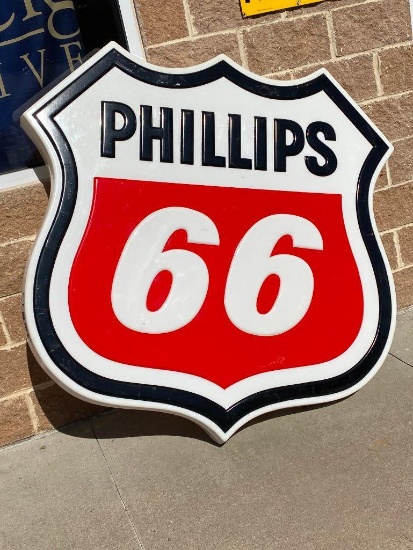 Lighted Phillips 66 Exterior Filling Station Sign