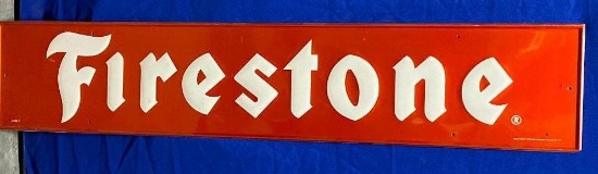Embossed Firestone Sign
