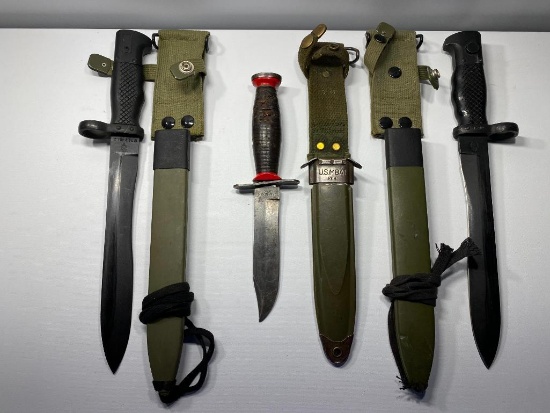 Two Bayonets and 1 Craftsman Dagger, Possibly Military