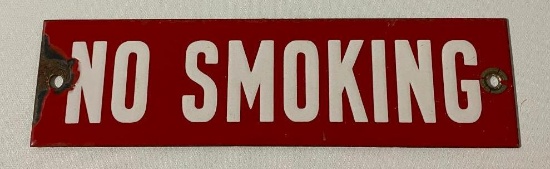 SSP NO SMOKING Sign, 10in x 12in, Porcelain