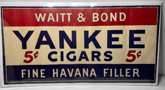 WAITT & BOND YANKEE CIGARS 5 CENT - FINE HAVANA FILLER, c. 3-31-39, 36in x 19in, Litho on Paper USA