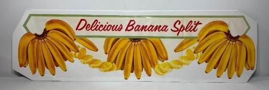 Delicious Banana Split Die Cut Litho on Paper, 42in, in Protected Cellophane Covered Backer Board