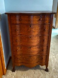 Serpentine Front Oak Chest of Drawers