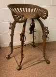 Buckeye Akron O Implement Seat Stool w/ Horse Hame Legs