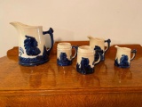 Lot of 5 Old Sleepy Eye Pitchers