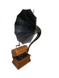 Original Thomas A. Edison Standard Phonograph Cylinder Record Player w/ No. 10 Horn c. 1907 w/