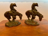 Lot of Two Cowboy and Mustang Bookends