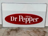 NOS Drink Dr. Pepper Tin Sign, Embossed