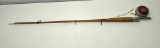 Vintage Oren-O-Matic South Bend No. 1130 Model D Fly Fishing Bamboo Rod and Reel