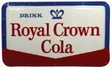 RC Royal Crown Cola, marked MCA 1961, self-framed embossed metal sign, Prof Restored cond, 40