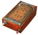 Coin-operated machine, Victory Ball skill game 1 Cent, Jennings transfer on wood/metal case, VG+