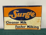 Surge, Cleaner Milk, Faster Milking - Tin Sign, SST 19in x 12in