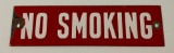 SSP NO SMOKING Sign, 10in x 12in, Porcelain