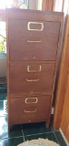 Early Oak Three Drawer File Cabinet, Professionally Refinished