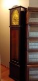 Vintage German Tall Case Grandfather Clock, VG Condition