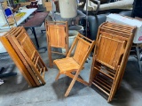 Lot of 12 Antique Tuck 'Way Duck & Rubber Wooden Folding Chairs from Local Christian Church in CB