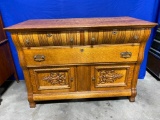 Antique Oak Buffet, 38in x 54in x 27in