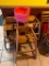 Lot of 3 Wooden High Chairs & 2 Booster Seats