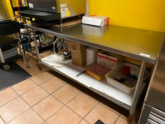 Stainless Steel Prep Table, 72in x 30in x 34in H