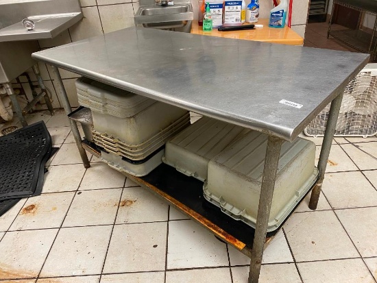 Stainless Steel Prep Table, 60in x 30in x 34in H