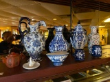 Blue and White China Decorations