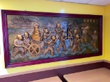 Large Buddhist Wall Decor, Raised Images, 42in x 96in, Very Nice