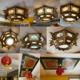 Ornate Chinese Light Fixtures, Ceiling Tiles, Pictures, Decorations, 6 Light Fixtures