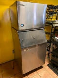 Hoshizaki Ice Maker Model: KML-451MWH, SN: V01520B, Water Cooled, 543lb/day w/ Ice-o-matic Hopper