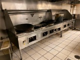 Wok Ranges, 4 Burner and 5 Burner Units, Stainless Steel