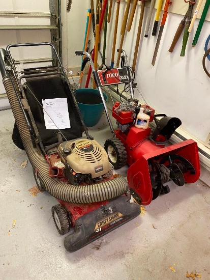 Toro 3521 Two Stage Gas Snowblower, Craftsman 6.0 HP Yard Vacuum Model #247.770550 May Require