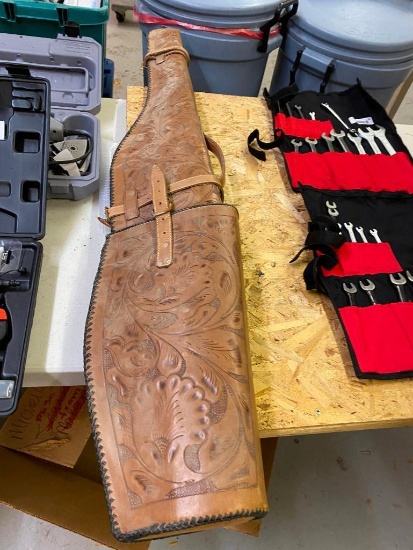 Heavily Tooled Leather Gun Case