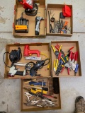 5 Boxes of Tools, DeWitt, Nebr. Petersen Vise Grips, Sander, Dremel, Contour Sander