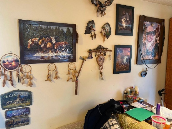 Misc. Southwestern and Native American Indian Decor, Dream Catchers, Framed Puzzles, 3D Prints,