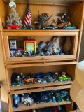 Contents of Cabinet: Die Cast Cars, Toys, Figurines, Misc.