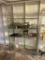 NSF Wire Shelving Rack w/ Contents, SS Steam Table Pans, Misc