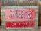 Coca-Cola Cooler Cut-Out Signs Mounted on Barn Wood, 28in x 18in