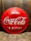 Coca-Cola Round Metal Sign, 35in, c. 1953 - A-M 5053, Drink Coca-Cola in Bottles