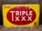 Triple XXX (Drink Triple XXX) 5 Cent Tin Sign, 32in x 20in