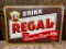 Regal Genuine Lager Embossed Tin Sign c. 1952 A-M 7-52, American Brewing Co. New Orleans, LA