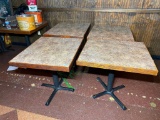 Restaurant Tables, Laminate Top, Iron Pedestal Base, 29in x 29in x 33in - 4 x's $