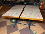 Restaurant Tables, Laminate Top, Iron Pedestal Base, 29in x 29in x 33in - 4 x's $